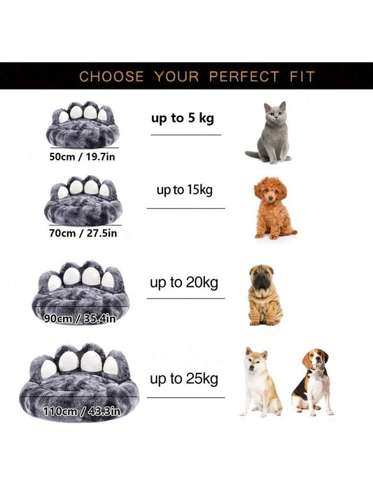 27in 35in 43in Calming Dog Beds For Large Dogs, Faux Fur Donut Cuddler Dog Bed, Round Fluffy Pillow, Washable Pet Bed For Dogs
