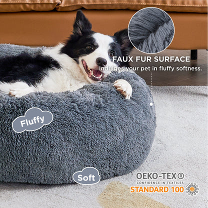 Calming Donut Bed for Dogs and Cats