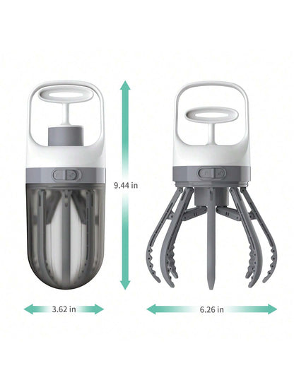 Dog Pooper Scooper, Portable 2 In 1 No Touch Poop Scooper For Small Medium Large Dogs, Claw Wide 6.2'' Dog Waste Pick-Up Cleaner With 75PCS Bag Attachment