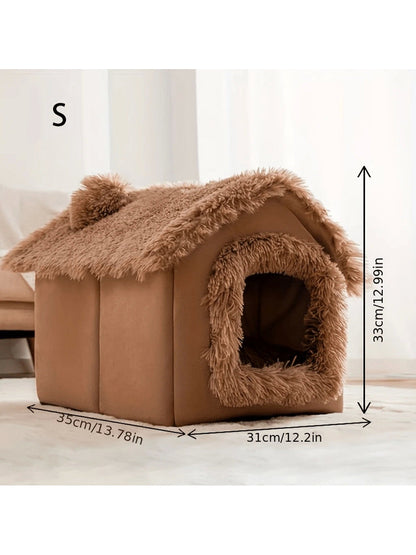 FYHOMORUP 1pc, Cozy Pet House, Soft Warm Bed For Small Dogs And Cats, Detachable And Washable, Four Seasons General, Pet Supplies