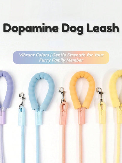 Dopamine Color Dog Leash, Explosion-Proof Colorful Nylon Round Rope For Walking Dogs Outdoor