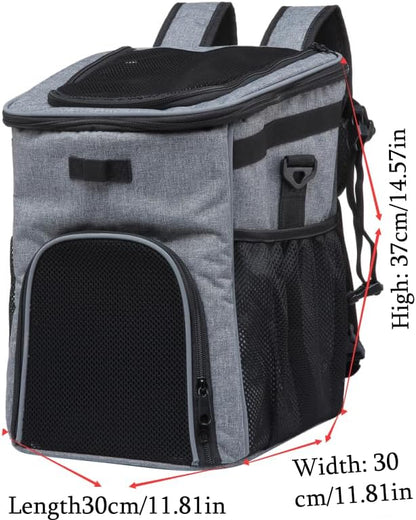 Dog Bike Basket Foldable Pet Carrier Backpack Large Waterproof Pet Bicycle Basket Portable Breathable Basket Bag for Dogs and Cats - Ideal for Pets up to 6.6 lbs