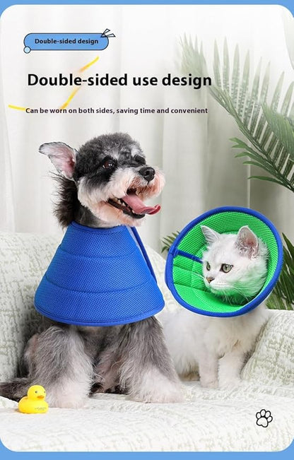 Soft Dog Cone Collar Alternative, Adjustable E-Collar for Surgery Recovery & Wound Protection. Comfy Elizabethan Cone for All Pets. (Blue, XXL(Fit 49-100 lb Dog))