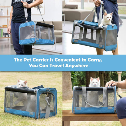 Pet Carrier for Large and Medium Cats, Soft-Sided Pet Carrier for Big Medium Cats and Puppy, Dog Carriers Cat Carriers Pet Privacy Protection Travel Carriers
