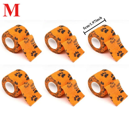 12/6pcs Pet Puppys Anti Dirt Tool Legging Self Adhesive Bandages for Walking Dog Feet Wrapping Protective Bandages Dog Accessory