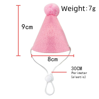 2025 Pet Birthday Hat Scarf Set Adjustable, Cat/Dog Birthday Supplies Mini Pet Saliva Towel Cat/Dog Supplies