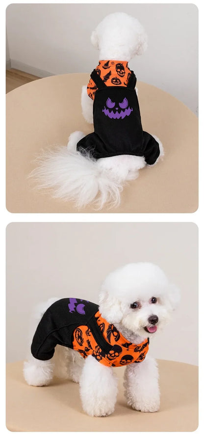 2026 New Halloween Party Pet Costume Dog Outfit Autumn and Winter Holiday Dress Cat Four-Leg Clothes Pet Supplies