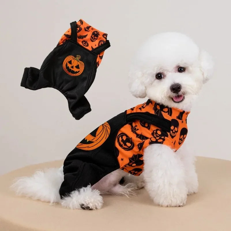 2026 New Halloween Party Pet Costume Dog Outfit Autumn and Winter Holiday Dress Cat Four-Leg Clothes Pet Supplies