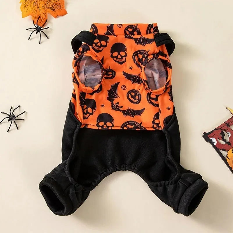 2026 New Halloween Party Pet Costume Dog Outfit Autumn and Winter Holiday Dress Cat Four-Leg Clothes Pet Supplies