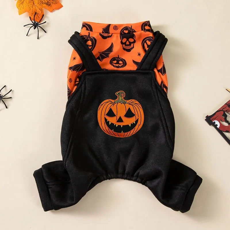 2026 New Halloween Party Pet Costume Dog Outfit Autumn and Winter Holiday Dress Cat Four-Leg Clothes Pet Supplies