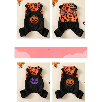 2026 New Halloween Party Pet Costume Dog Outfit Autumn and Winter Holiday Dress Cat Four-Leg Clothes Pet Supplies