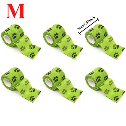 12/6pcs Pet Puppys Anti Dirt Tool Legging Self Adhesive Bandages for Walking Dog Feet Wrapping Protective Bandages Dog Accessory