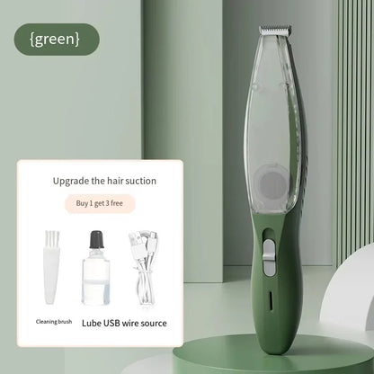 2 in 1 Professional Hair Clipper Dogs With Vacuum Cleaner For Pet Grooming Kit Cat Shaving Feet Hair Electric Pusher Dog Trimmer