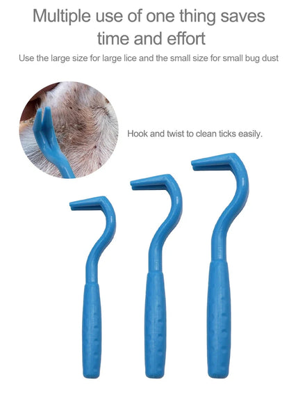 3-30PCS Flea Remover Hook Tick Remover Tweezer Tick Pull Cat Dog Grooming Insect Clips Kittens Lice Removal Pet Cleaning Tools