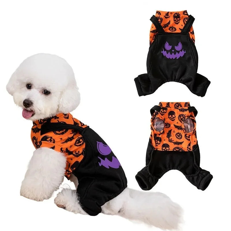 2026 New Halloween Party Pet Costume Dog Outfit Autumn and Winter Holiday Dress Cat Four-Leg Clothes Pet Supplies