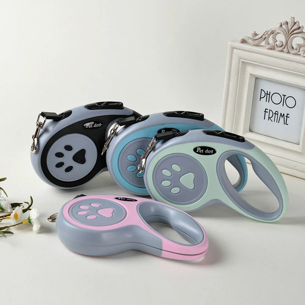 3m 5m Nylon Pet Dog Leash Automatic Retractable Extending Rope Puppy Walking Running Traction Roulette For Small Big Dogs Cats