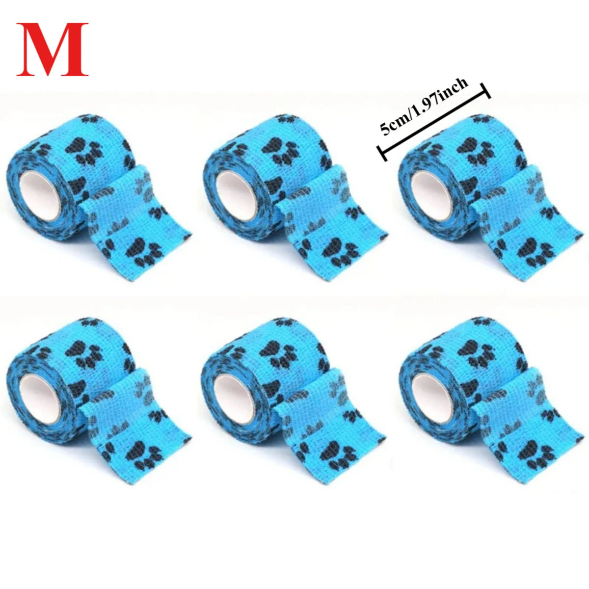 12/6pcs Pet Puppys Anti Dirt Tool Legging Self Adhesive Bandages for Walking Dog Feet Wrapping Protective Bandages Dog Accessory