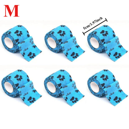 12/6pcs Pet Puppys Anti Dirt Tool Legging Self Adhesive Bandages for Walking Dog Feet Wrapping Protective Bandages Dog Accessory