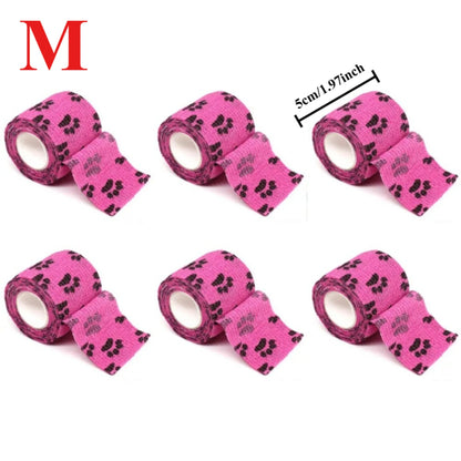 12/6pcs Pet Puppys Anti Dirt Tool Legging Self Adhesive Bandages for Walking Dog Feet Wrapping Protective Bandages Dog Accessory